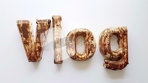 Image of The word Vlog created in Script Typography.