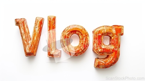 Image of The word Vlog created in Serif Typography.