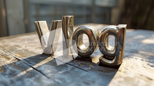 Image of Silver Vlog concept creative art poster.