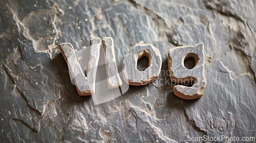 Image of Slate Stone Vlog concept creative art poster.