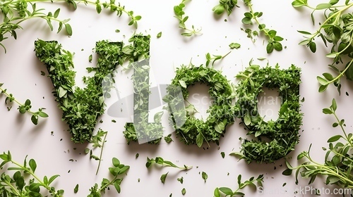 Image of The word Vlog created in Thyme Typography.