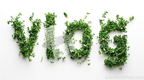 Image of The word Vlog created in Thyme Typography.