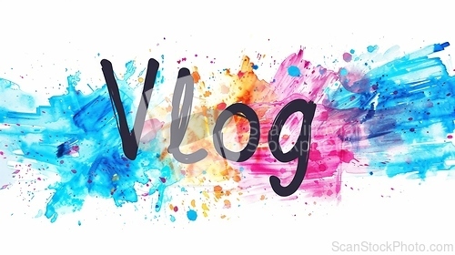 Image of The word Vlog created in Uncial Calligraphy.
