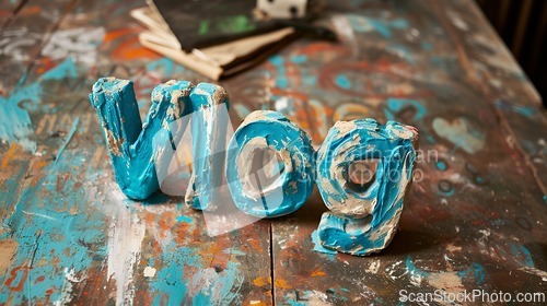 Image of Venetian Plaster Vlog concept creative art poster.