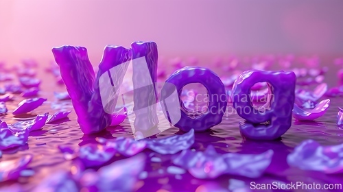 Image of Violet Vlog concept creative art poster.