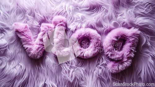 Image of Violet Fur Vlog concept creative art poster.