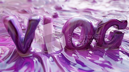 Image of Violet Marble Vlog concept creative art poster.