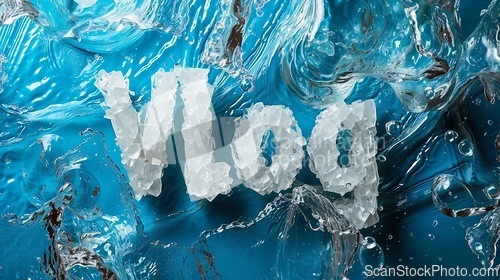 Image of White Quartz Crystal Vlog concept creative art poster.