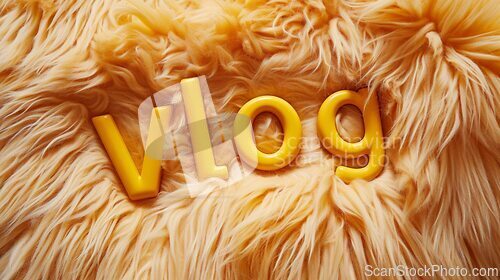 Image of Yellow Fur Vlog concept creative art poster.