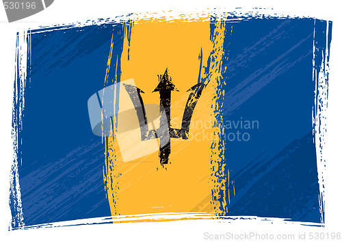 Image of Grunge Barbados flag