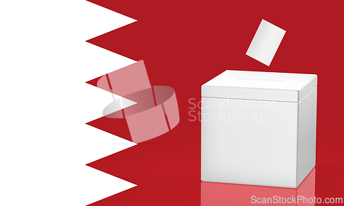 Image of Ballot box with the flag of Bahrain