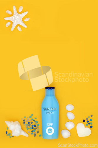 Image of Suntan Lotion Factor 30 for Summer Skincare 
