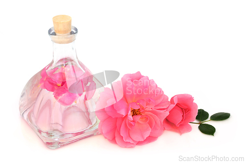 Image of Rosewater for Natural Skincare with Rose Flowers