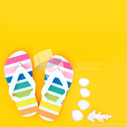 Image of Rainbow Flip Flops for Summer Holiday Fun