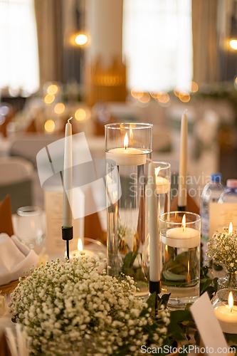 Image of Table setting with candlelight