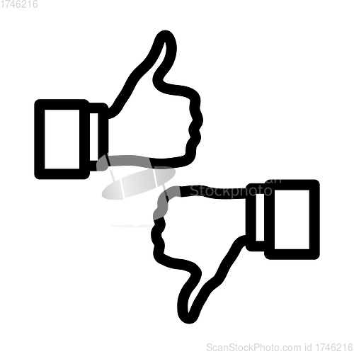 Image of Icon Of Like And Dislike