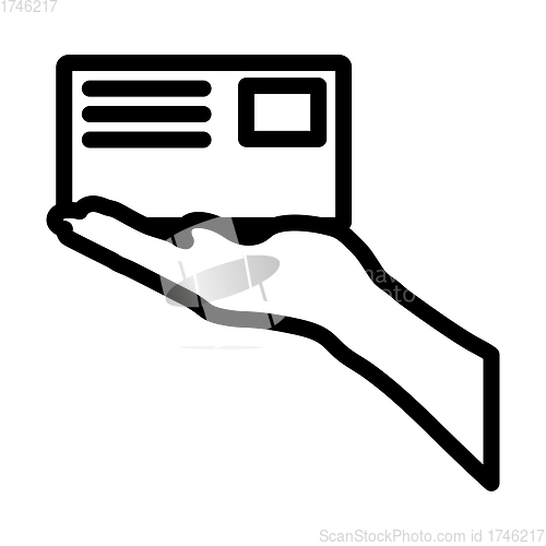 Image of Icon Of Hand Holding Letter