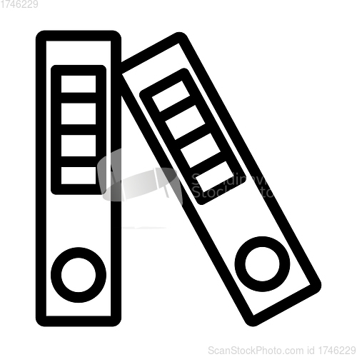 Image of Icon Of Folders With Clip