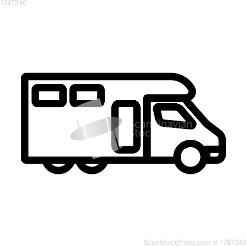 Image of Icon Of Camping Family Caravan Car