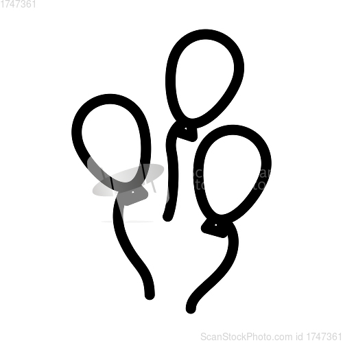 Image of Party Balloons And Stars Icon