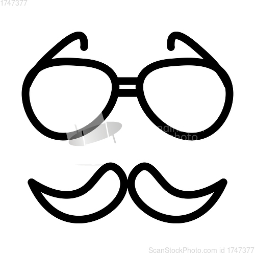 Image of Glasses And Mustache Icon