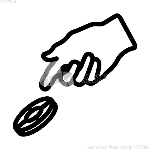 Image of Hand Throwing Gamble Chips Icon
