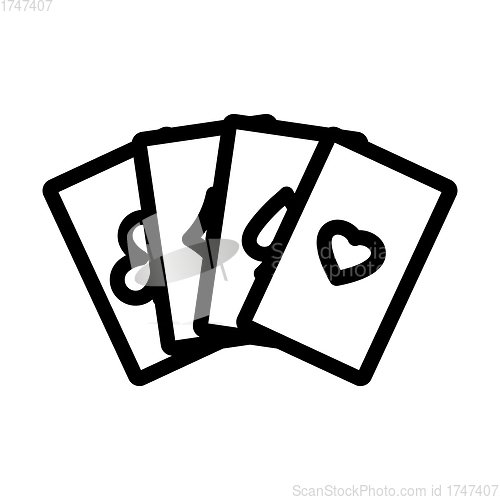 Image of Set Of Four Card Icons