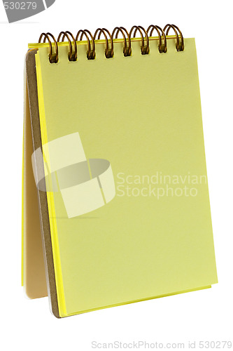 Image of Yellow colored notepad