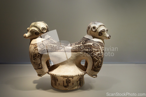 Image of Pre-Columbian artifact - statuette in the Museo del Oro - Gold Museum located in Bogota, Colombia.