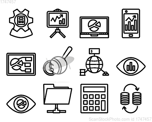 Image of Analytics Icon Set