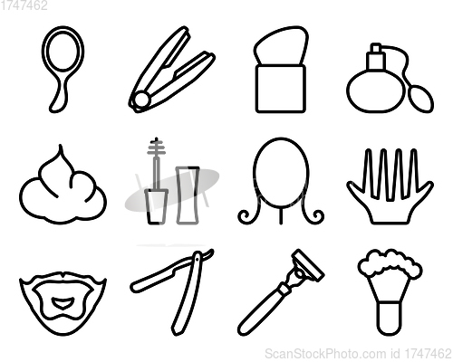 Image of Barber Icon Set