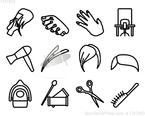 Image of Barber Icon Set