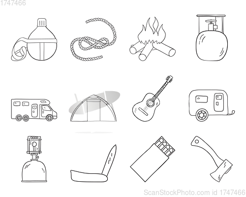 Image of Camping Icon Set