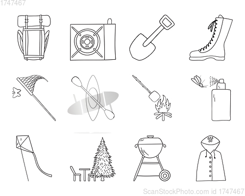 Image of Camping Icon Set