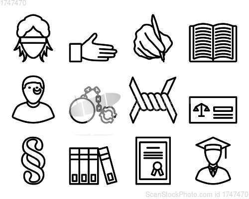 Image of Lawyer Icon Set