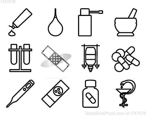 Image of Pharmacy Icon Set