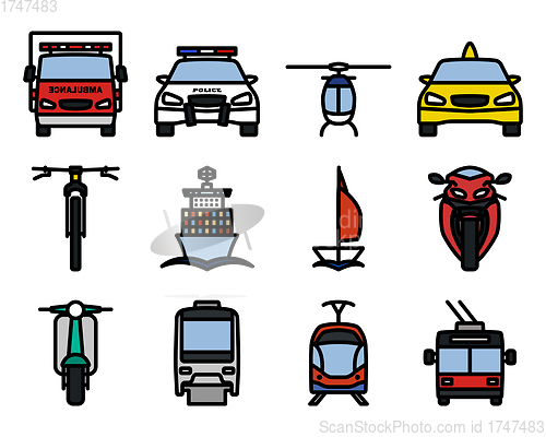 Image of Transport Icon Set