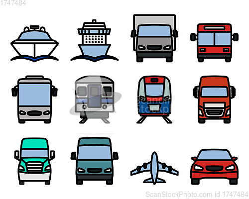 Image of Transport Icon Set