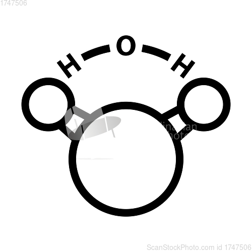 Image of Icon Of Chemical Molecule Water