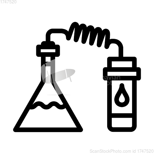 Image of Icon Of Chemistry Reaction With Two Flask