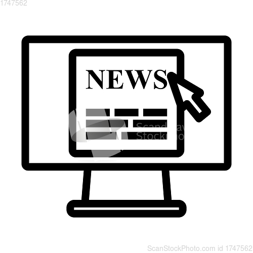 Image of Monitor With News Icon