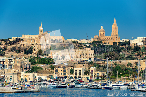 Image of Mgarr Harbour on Gozo island, Malta - Mediterranean travel destination