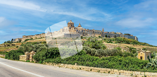 Image of Majestic fortifications of Mdina, the Silent City. Malta