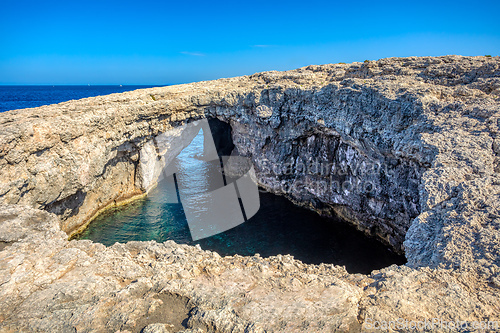 Image of Blue Hole Viewpoint Coral Lagoon, Island Malta.