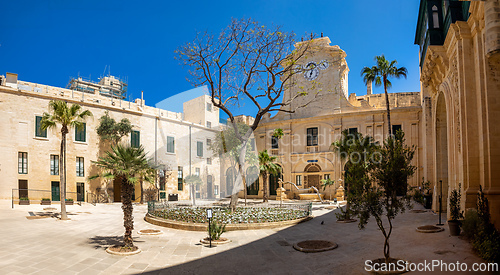 Image of Historic Grandmaster's Palace courtyard. Valletta Malta