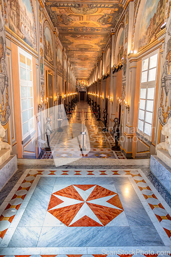 Image of Historic Grandmaster's Palace courtyard. Valletta Malta