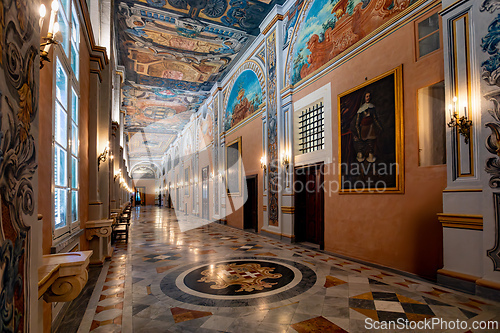 Image of Historic Grandmaster's Palace courtyard. Valletta Malta