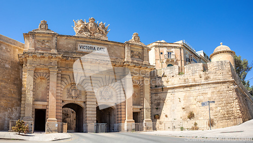 Image of Victoria gate. Valletta, Malta.