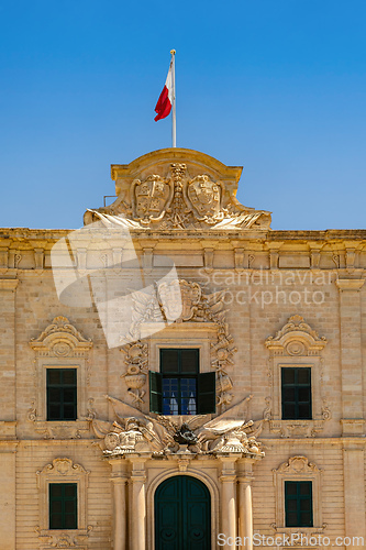 Image of Il-Berga ta Kastilja building, Maltese prime minister residence. Valletta Malta