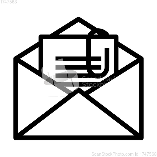 Image of Mail With Attachment Icon